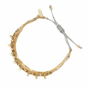 STELLA & DOT Delicate Petal Gold Stone Bracelet